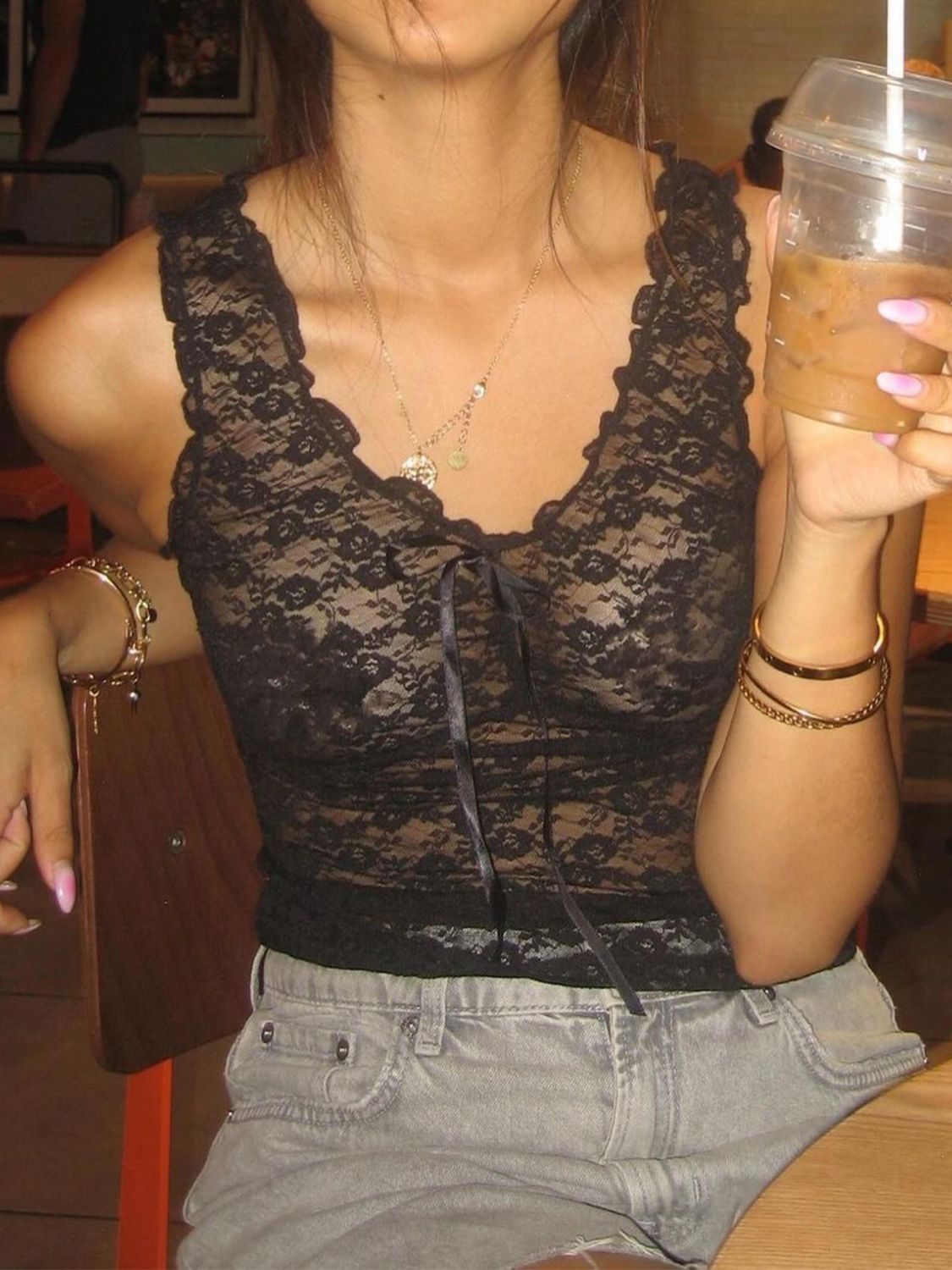 Devine Lace V-Neck Cropped Tank - The Drop 702